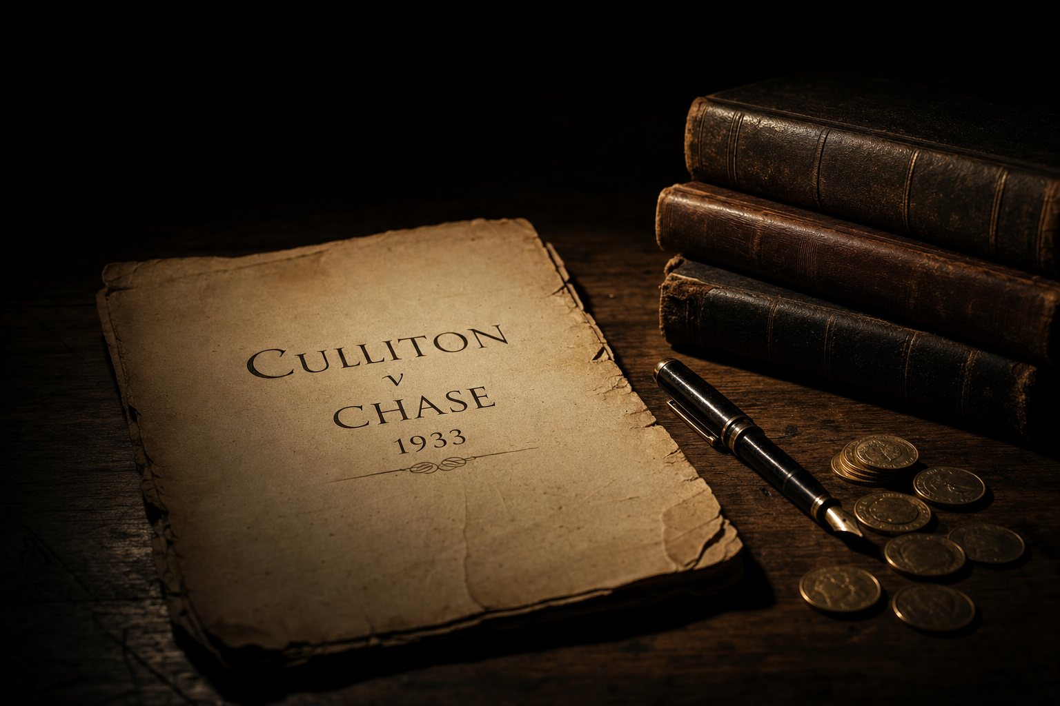 An aged document titled Culliton v. Chase 1933